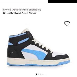 Puma Men's Black and Light Blue Sneakers